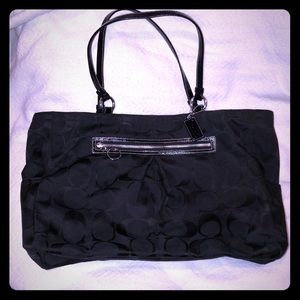 Authentic Large black COACH signature bag
